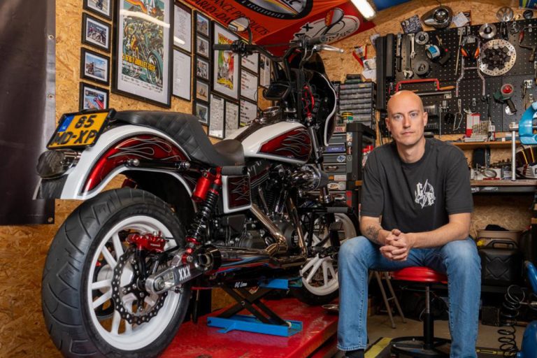 De Street Bob Special van Jim: Dyna in rood, wit en blauw