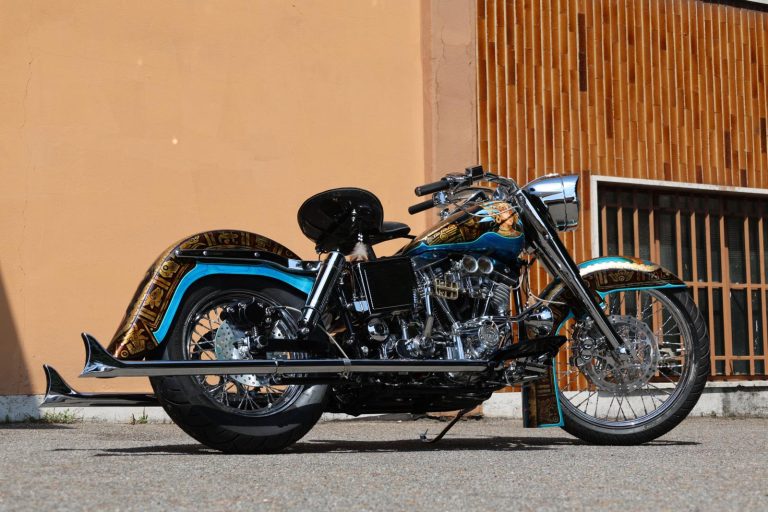 La Azteca: Shovelhead in Chicano stijl met Inca thema